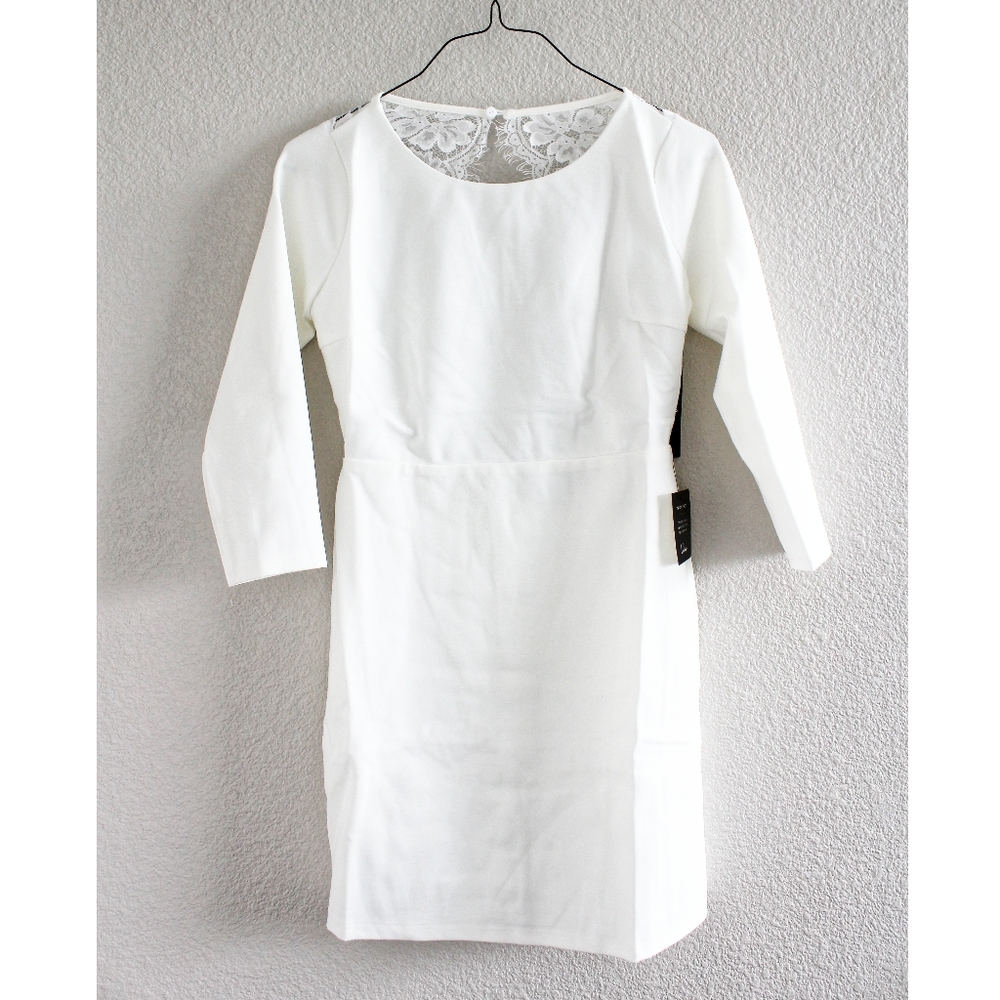 Lulu's White Lace Bodycon Backless Dress - Picture 3 of 7